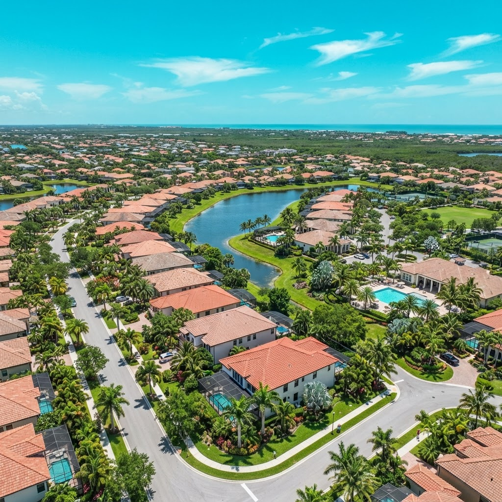 Florida neighborhood aerial view — homeowners in control of their projects