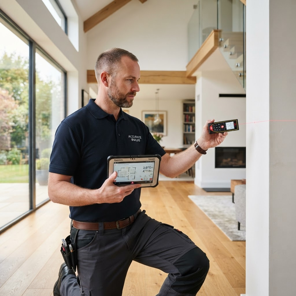 Measurement technician performing site survey